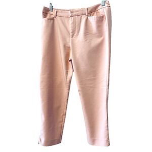 Roz & Ali Women's Petal Pink Ankle Pants Stretch 8P Petite Office‎ Career Casual
